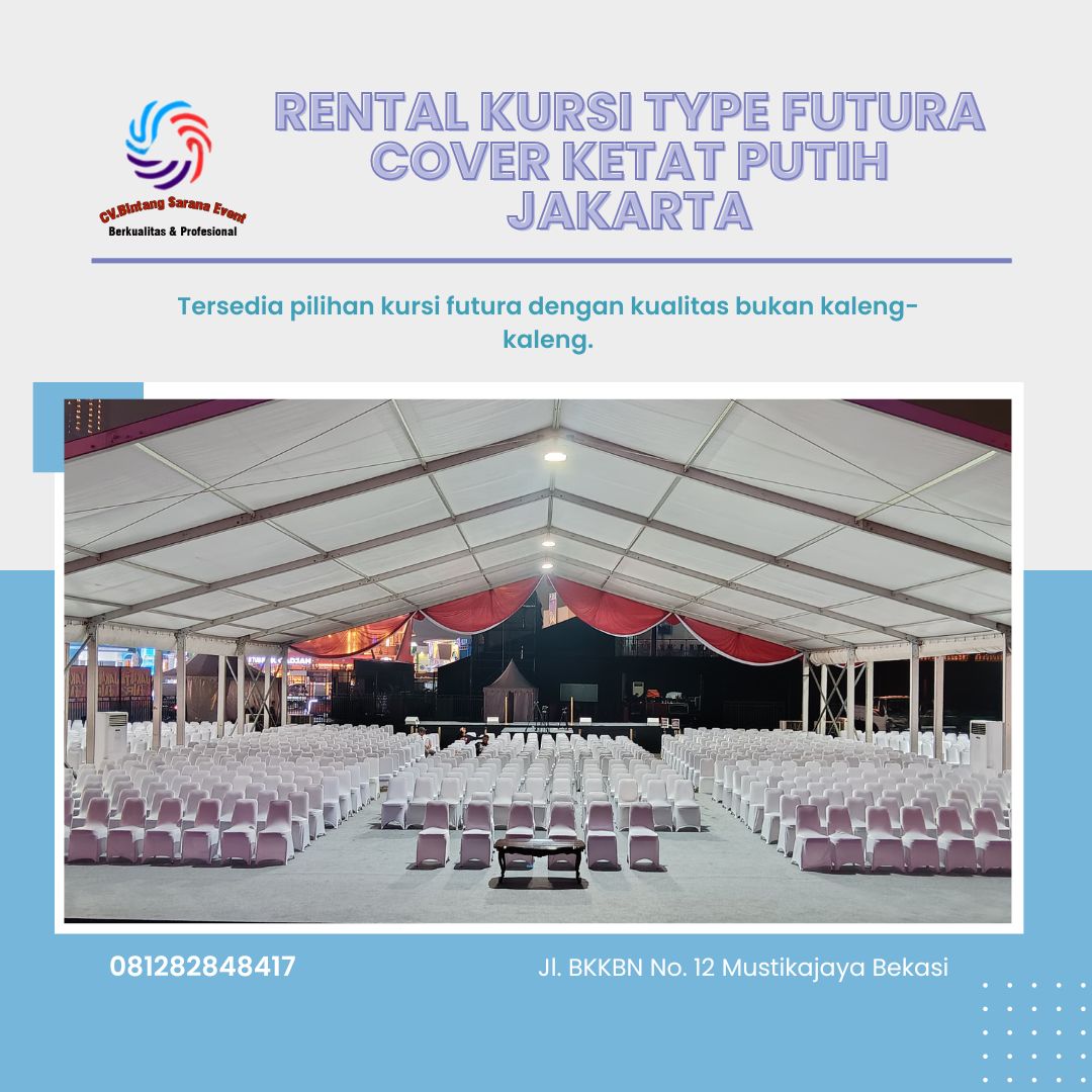 Rental Kursi Type Futura Cover Ketat Putih Jakarta