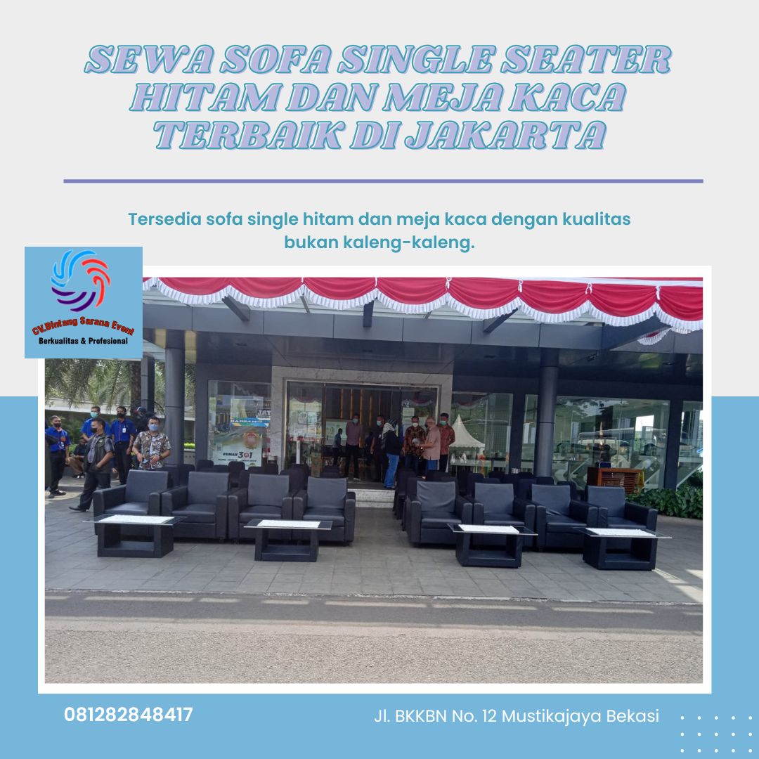 Sewa Sofa Single Seater Hitam Dan Meja Kaca Terbaik Di Jakarta (2) Sewa Sofa Single Seater Hitam Dan Meja Kaca Terbaik Di Jakarta