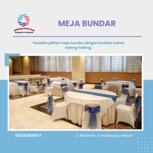 Sewa Kursi Meja Cover Nuansa Putih Terbaik Jakarta