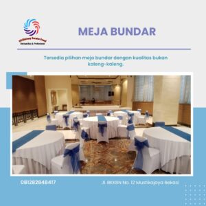 Sewa Kursi Meja Cover Nuansa Putih Terbaik Jakarta