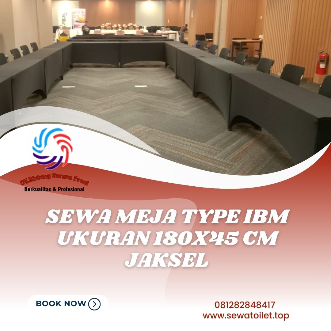 Sewa Meja Type IBM Ukuran 180x45 cm Jaksel