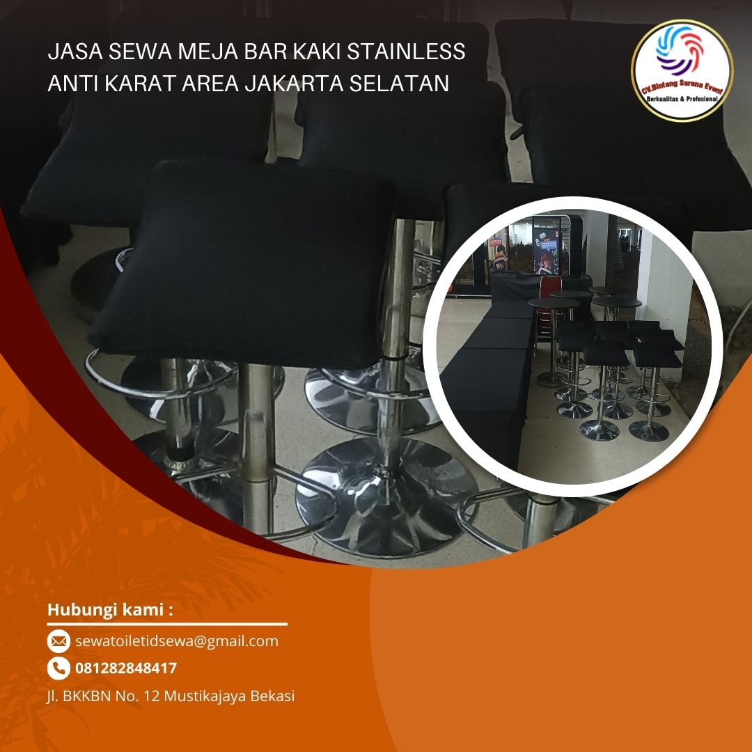 Jasa Sewa Meja Bar Kaki Stainless Anti Karat Area Jakarta Selatan (3) Jasa Sewa Meja Bar Kaki Stainless Anti Karat Area Jakarta Selatan