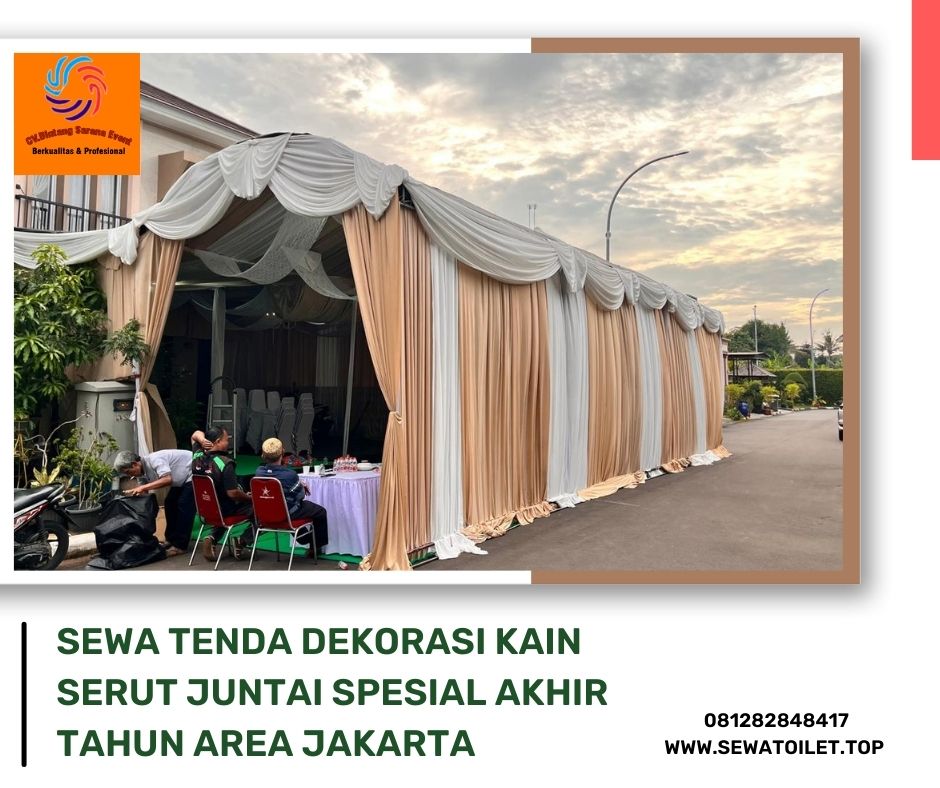Sewa Tenda Dekorasi Kain Serut Juntai Spesial Akhir Tahun Area Jakarta