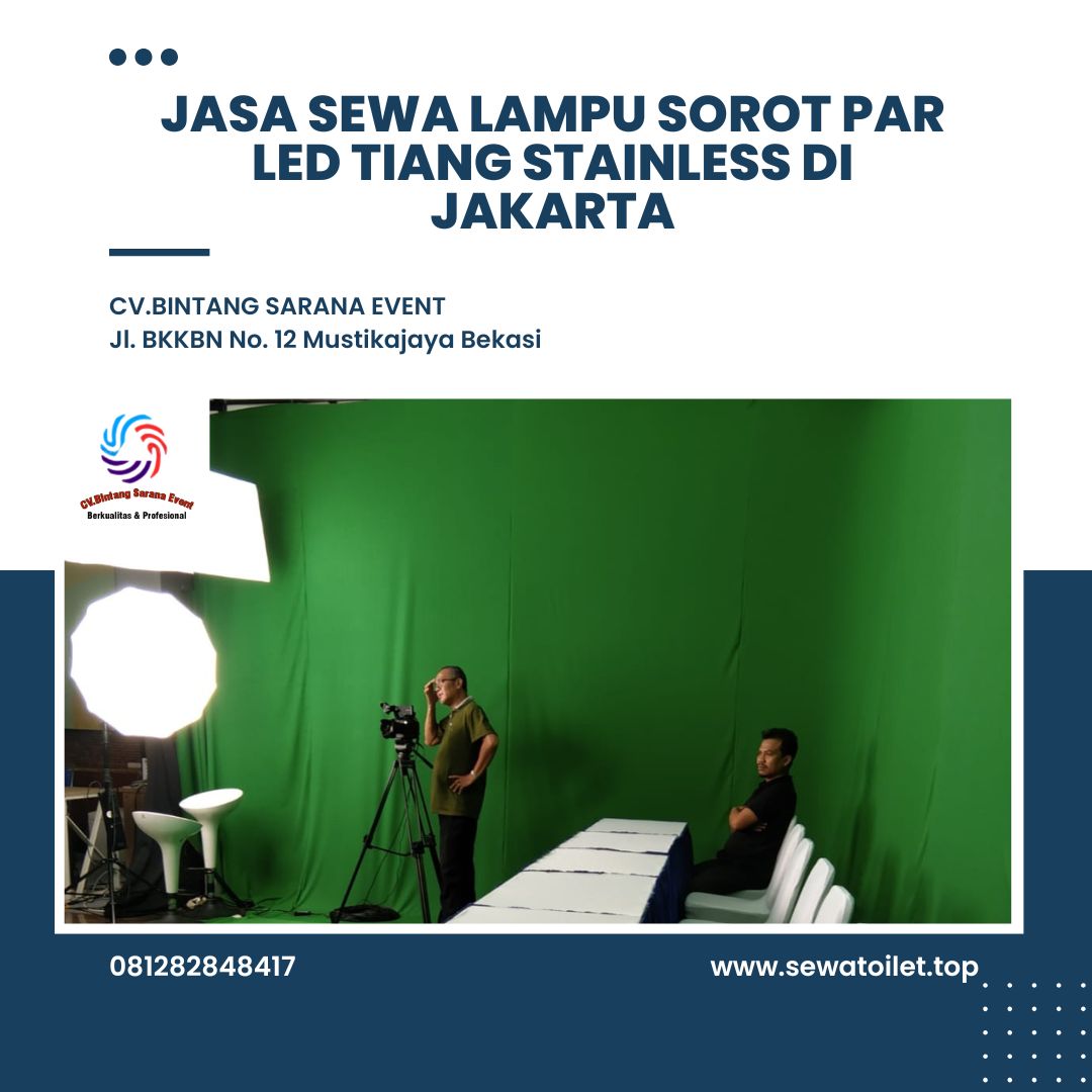 Jasa Sewa Lampu Sorot Par Led Tiang Stainless di Jakarta