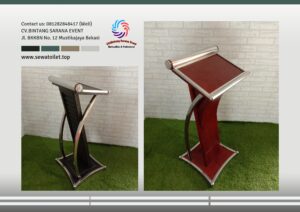 Pusat Sewa Podium Acrylic, Kayu, Stainless VIP Jakarta