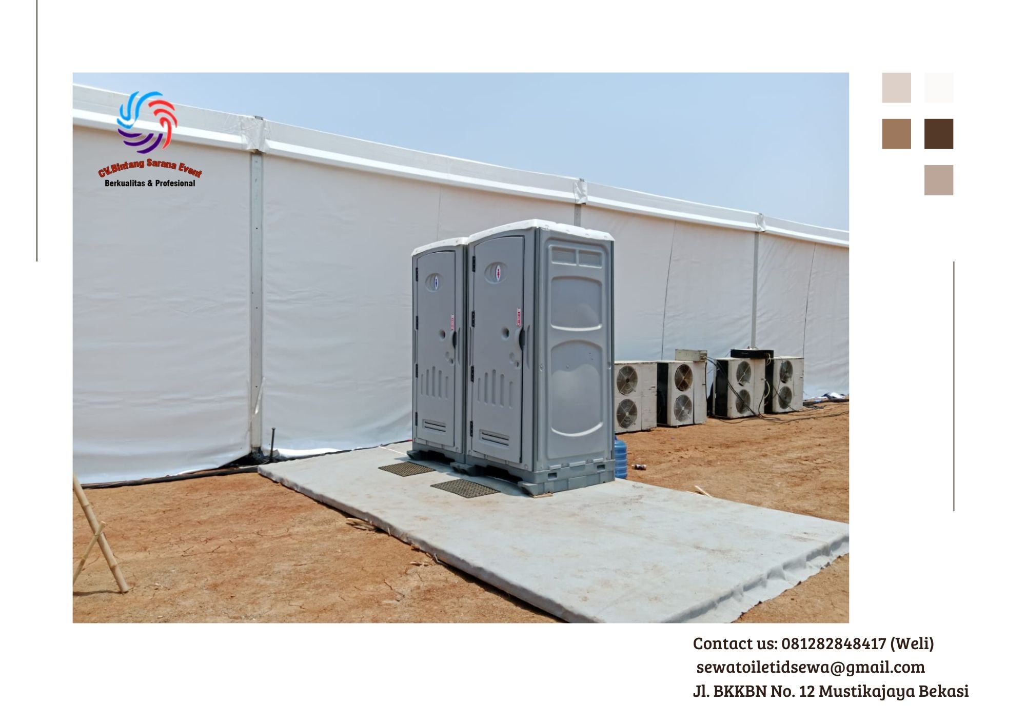 Pusat Sewa Toilet Portable Free Ongkir Layanan 24 Jam di Jakarta