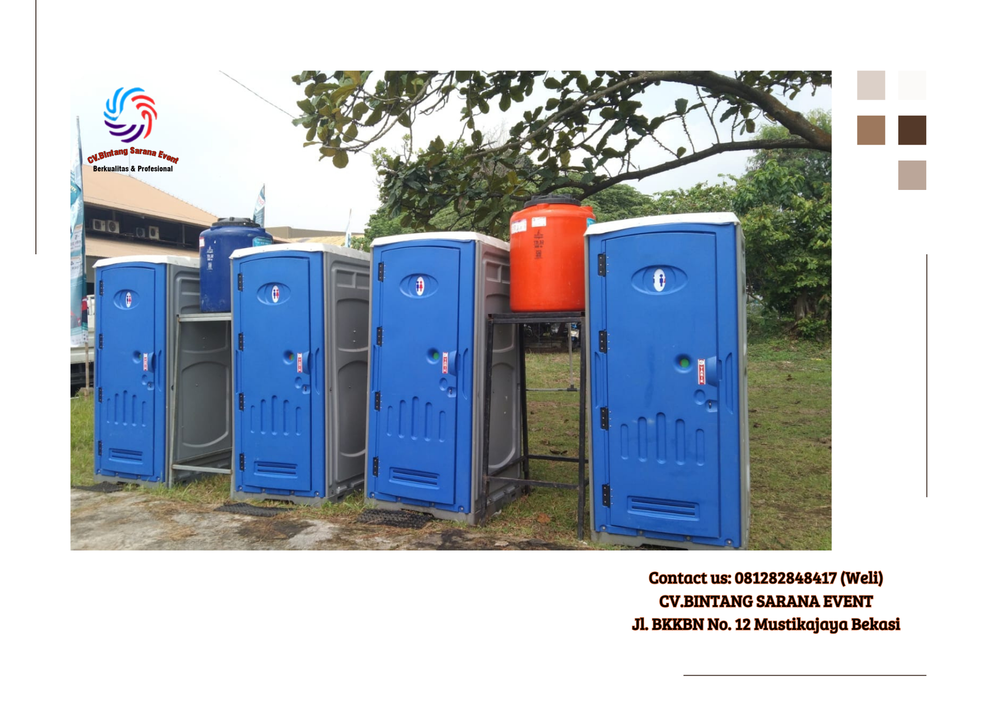 Rental Toilet Portable Single Cabin Bahan HDPE di Jakarta