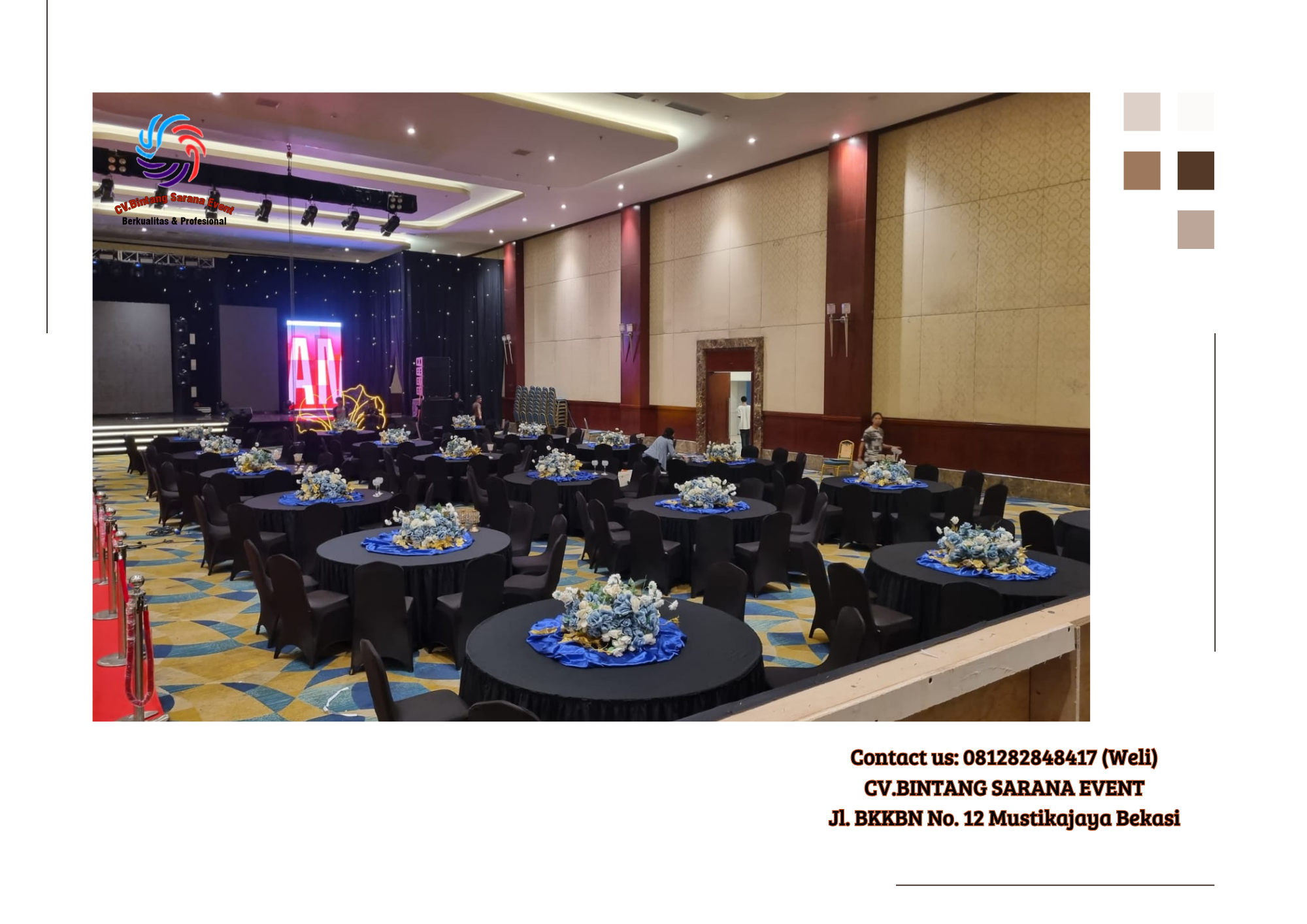 Sewa Meja Bulat Cover Hitam Event Senayan City Jakarta Sewa Meja Bulat Cover Hitam Event Senayan City Jakarta