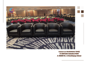 Sewa Sofa Putih Dan Hitam Type Oval di Jakarta