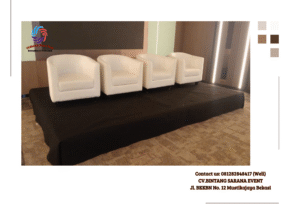 Sewa Sofa Putih Dan Hitam Type Oval di Jakarta