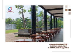 Jasa Sewa Meja Kursi Taman Kayu Outdoor di Jakarta