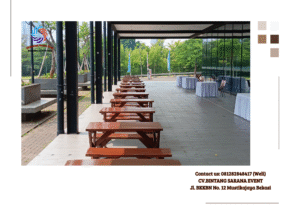 Jasa Sewa Meja Kursi Taman Kayu Outdoor di Jakarta