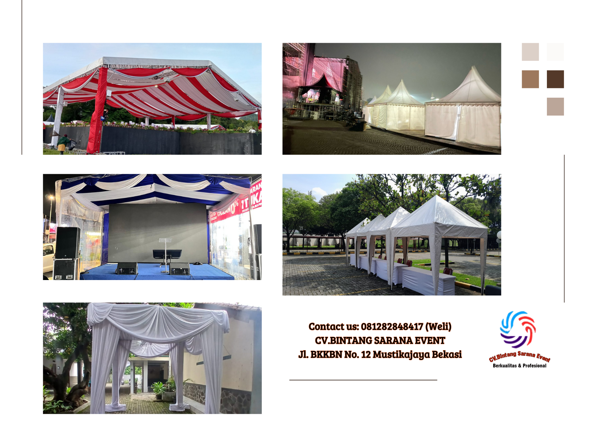 Jasa Sewa Tenda Roder, Hanggar, Konvensional, Bazar, Cafe Jakarta