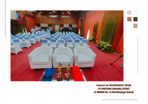 Rental Sofa Model Oval Putih di Jakarta