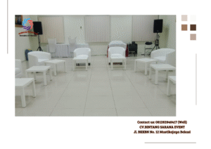 Rental Sofa Model Oval Putih di Jakarta