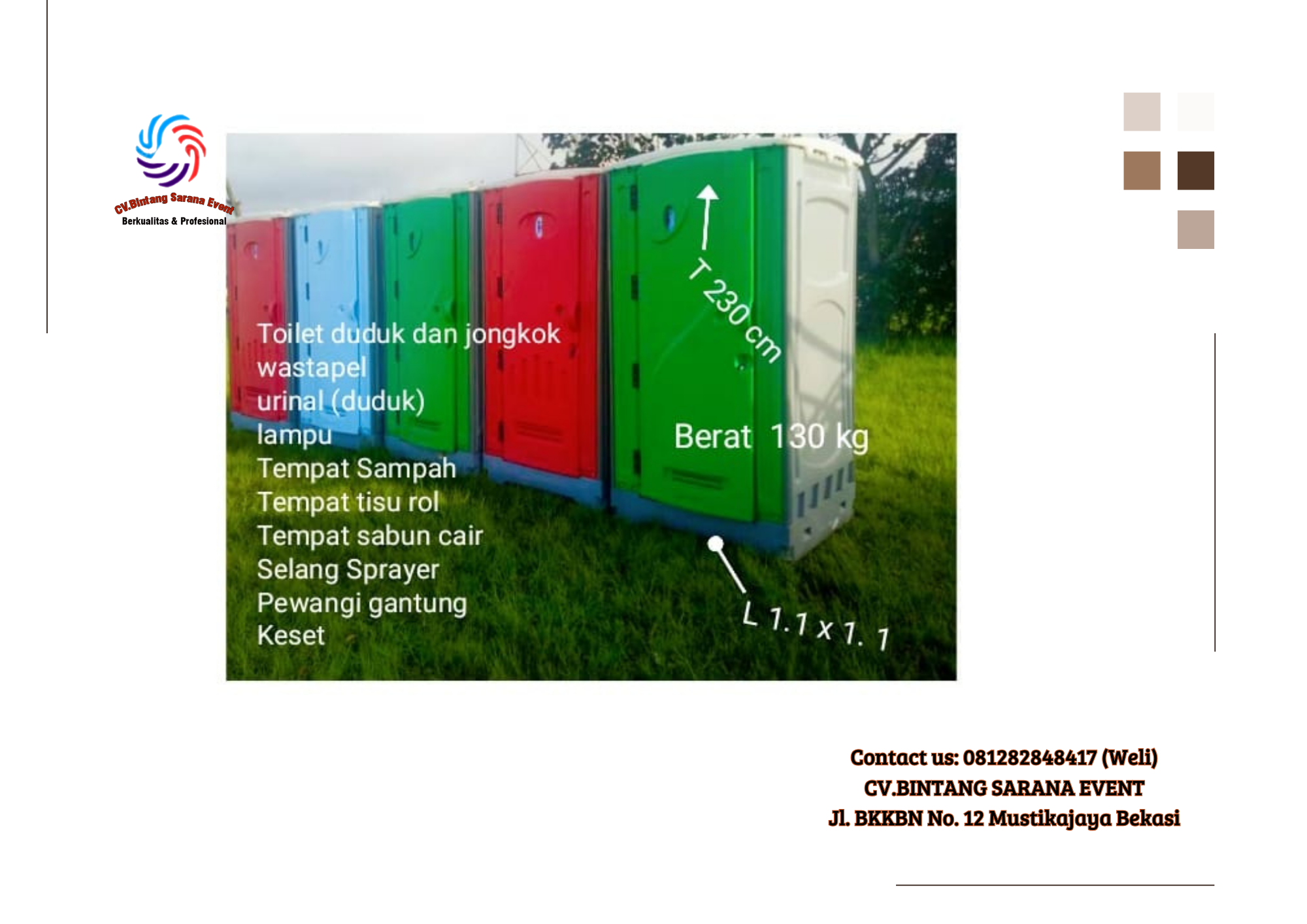 Rental Toilet Event Outdoor di Jakarta
