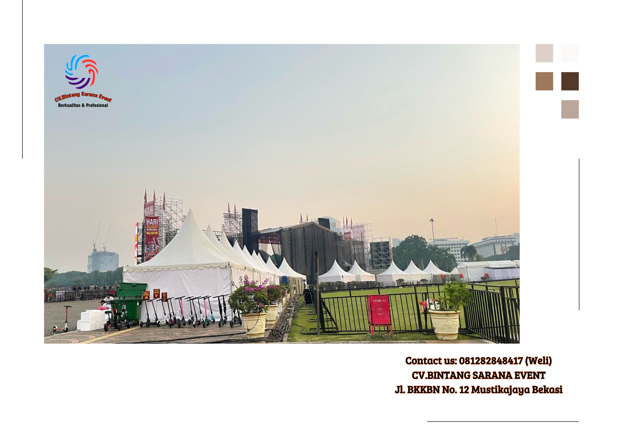 Sewa Tenda Sarnafil Kerucut Daerah Monas Jakarta Pusat