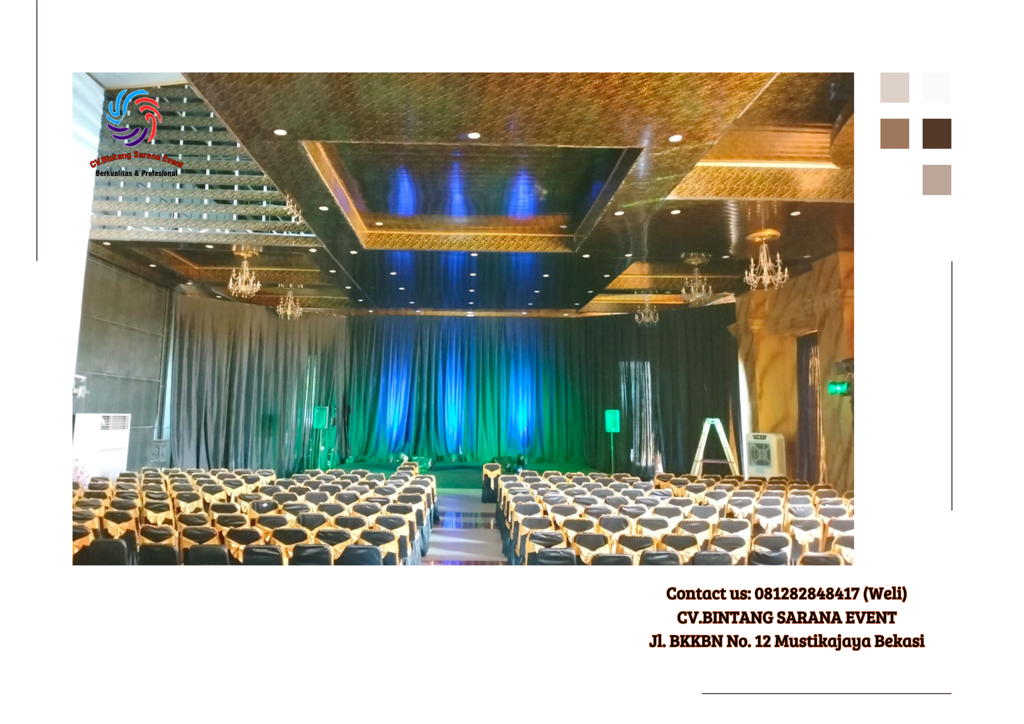 Jasa Sewa Tirai Lotto Hitam Tebal Jakarta