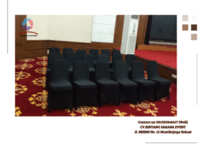 Pusat Sewa Kursi Futura Tumpuk Cover Hitam Jakarta