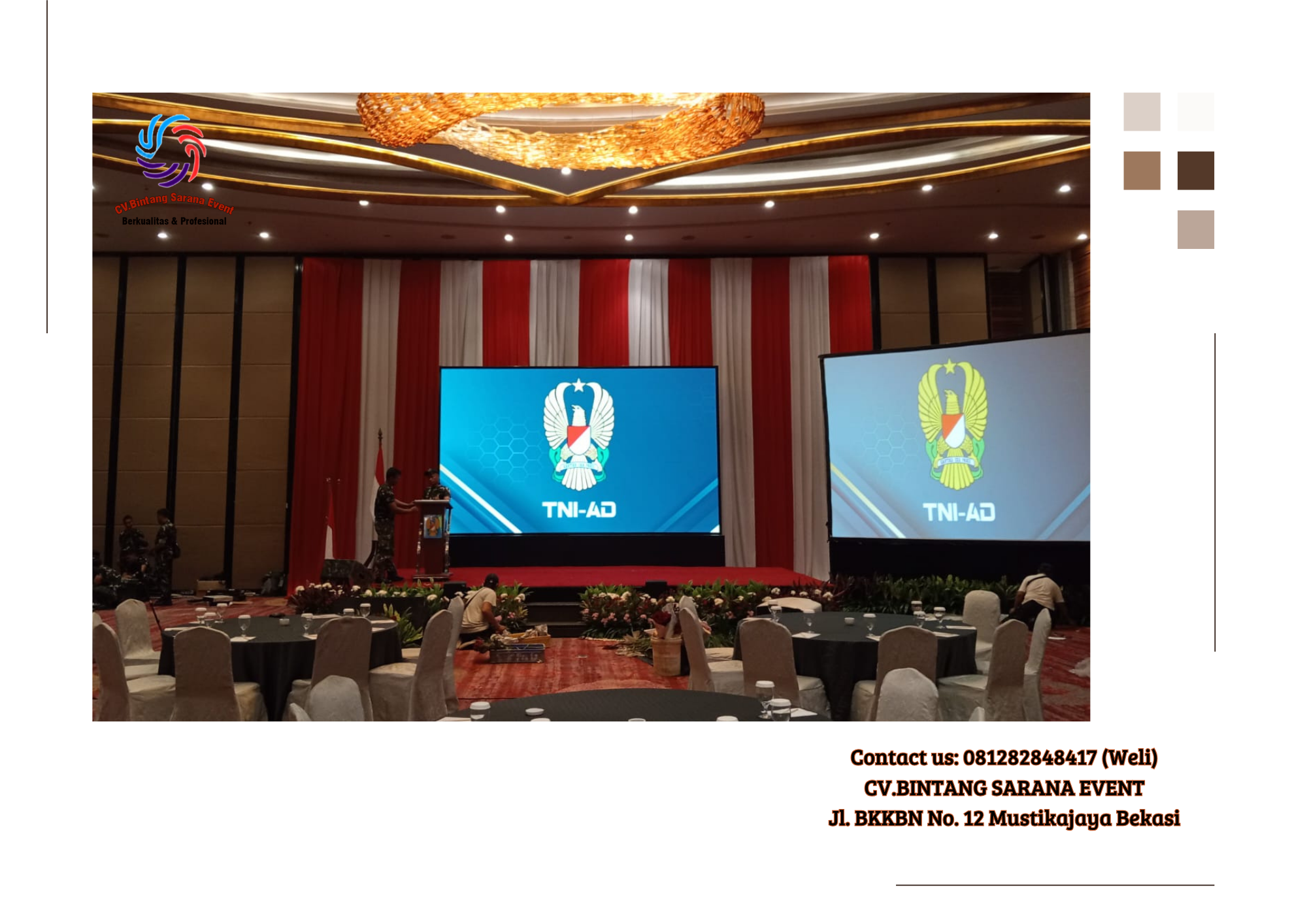 Sewa Tirai Merah Putih Filamin Jakarta