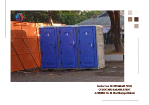 Sewa Toilet Portable Warna Biru di Jakarta