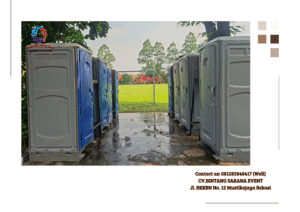 Sewa Toilet Portable Warna Biru di Jakarta