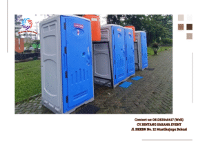 Sewa Toilet Portable Warna Biru di Jakarta