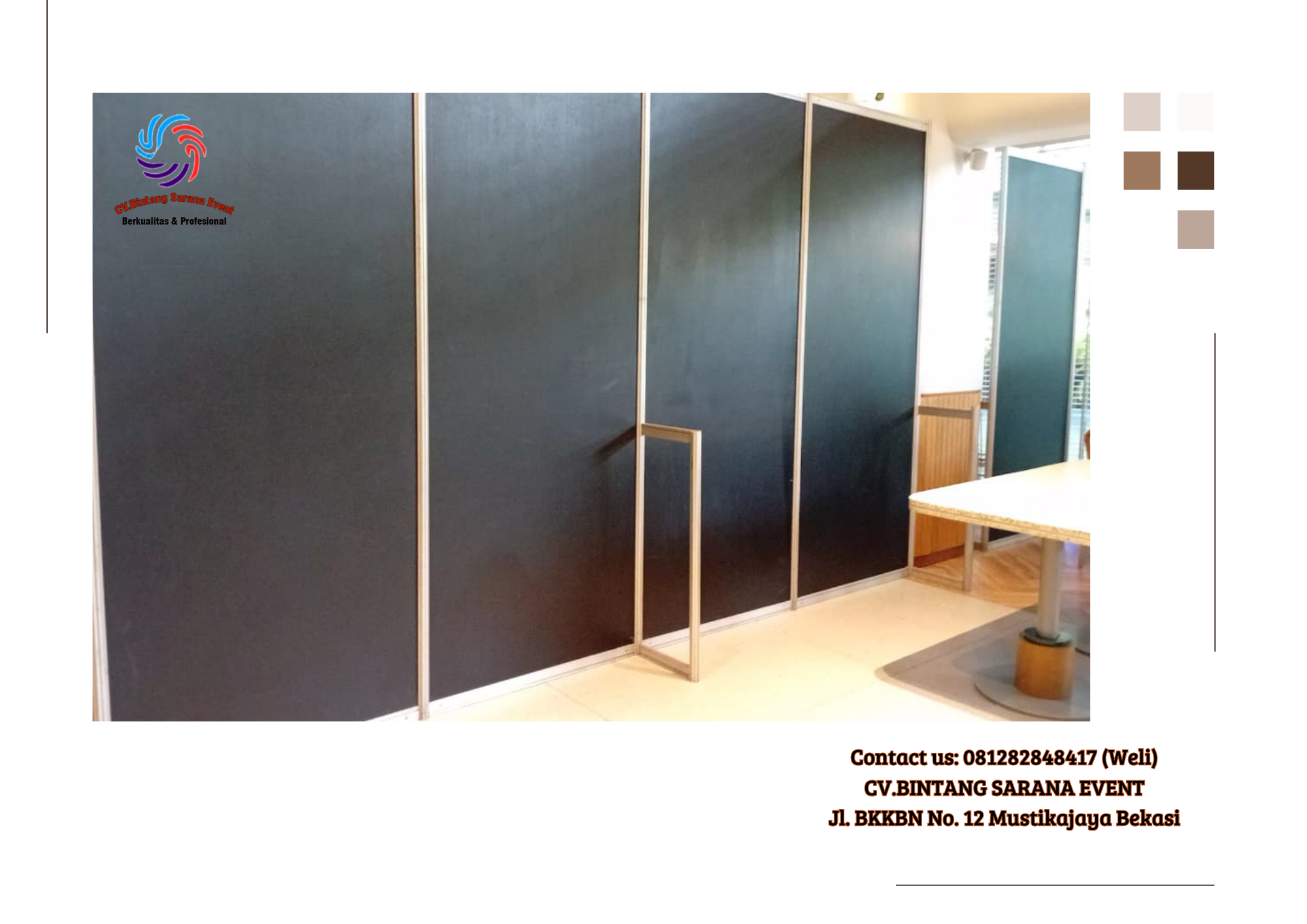 Vendor Sewa Sekat Partisi Hitam Jakarta