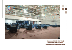 Sewa Meja Kotak 120×80 cm Taplak Hitam Jakarta