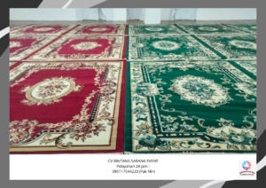 Sewa Karpet Permadani Hijau Dan Sofa Lesehan Putih Jakarta