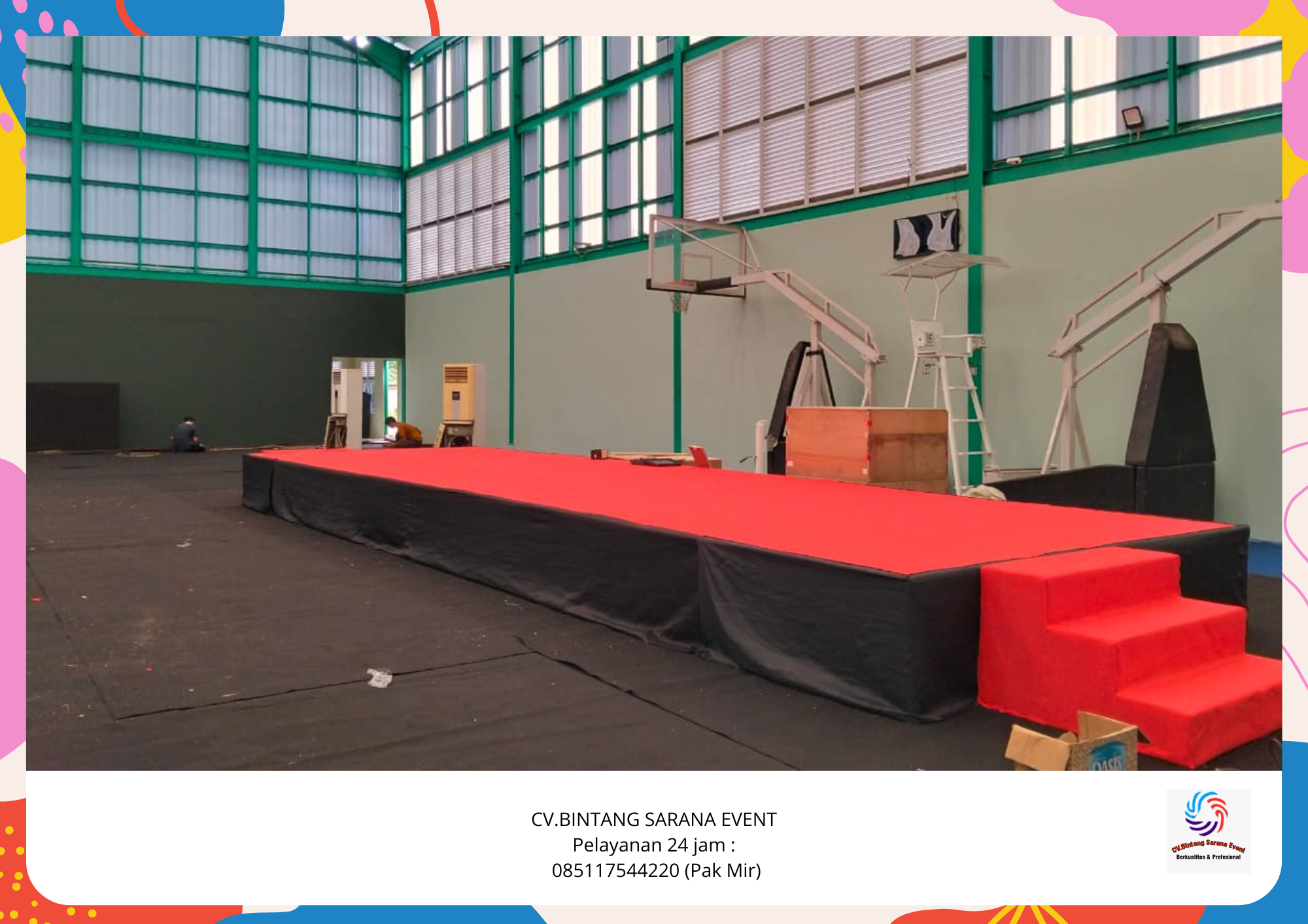 Sewa Panggung Poni Hitam Karpet Merah Jakarta