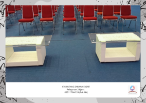 Sewa Sofa Putih Type Lesehan Dan Meja Kaca Vip Jakarta
