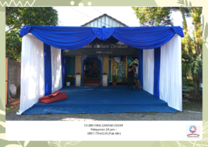Sewa Tenda Plafon Poni Biru Kursi Meja Dan Karpet Area Jakarta