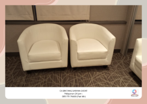 Rental Sofa Oval Set Meja Kaca Area Jakarta