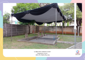 Rental Tenda Plafon Putih Poni Hitam Area cibitung Bekasi