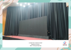 Rental Tirai Hitam Bahan Lotto Tebal Area Bogor 