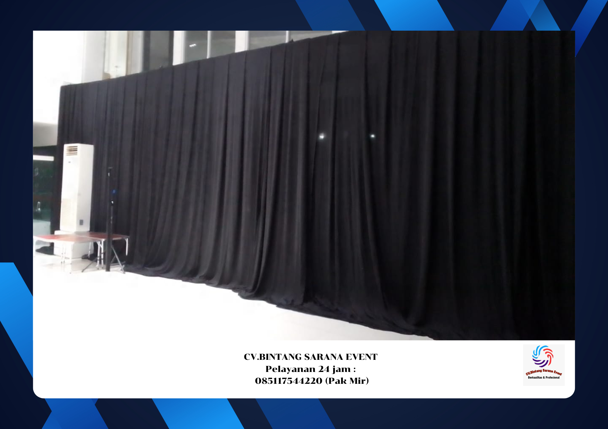 Rental Tirai Lotto Hitam Tangerang Selatan