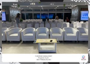 Sewa Sofa Putih Desain Oval Area Jakarta