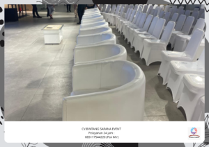 Sewa Sofa Putih Desain Oval Area Jakarta