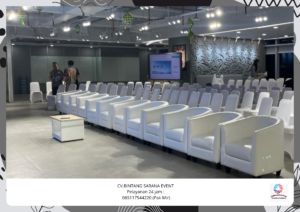 Sewa Sofa Putih Desain Oval Area Jakarta
