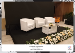 Sewa Sofa Putih Desain Oval Area Jakarta