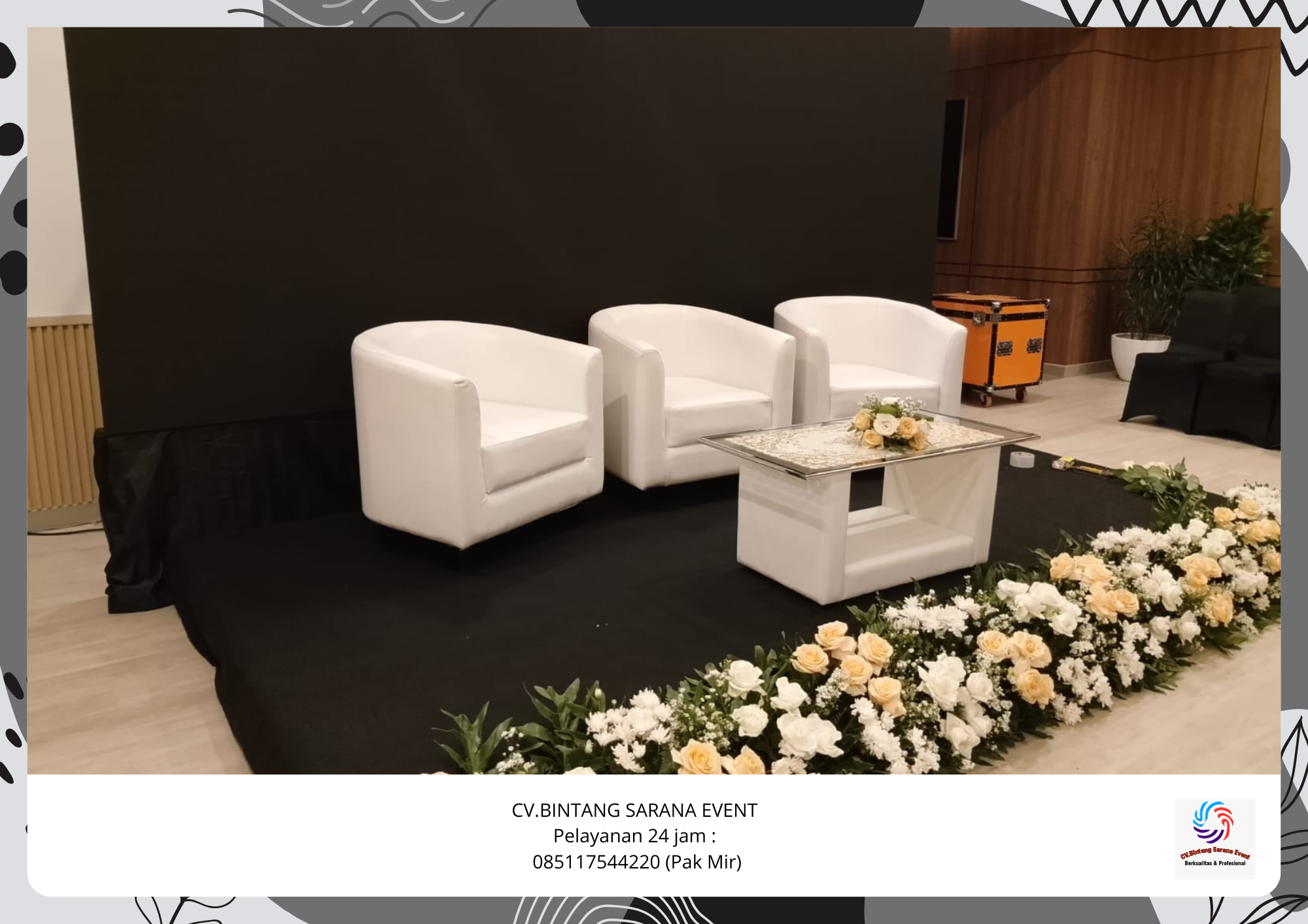 Sewa Sofa Putih Desain Oval Area Jakarta