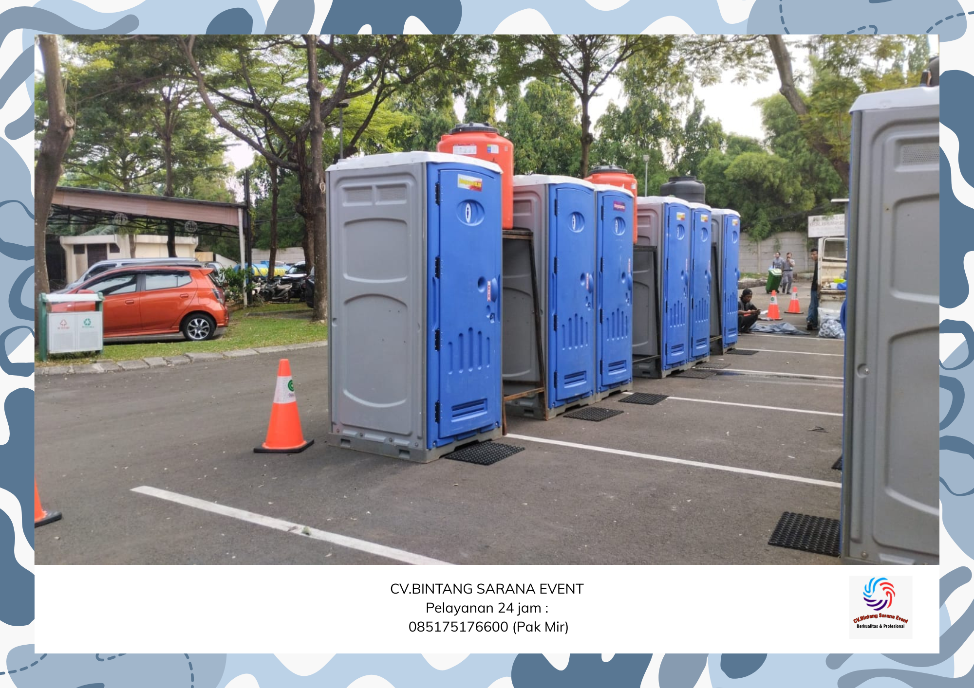 Sewa Toilet portable dan arm Chairs VIP Area depok