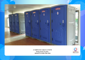 rental Toilet portable Tenda hangar Flooring Dan Meja Kursi Bogor