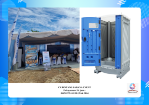 rental Toilet portable Tenda hangar Flooring Dan Meja Kursi Bogor