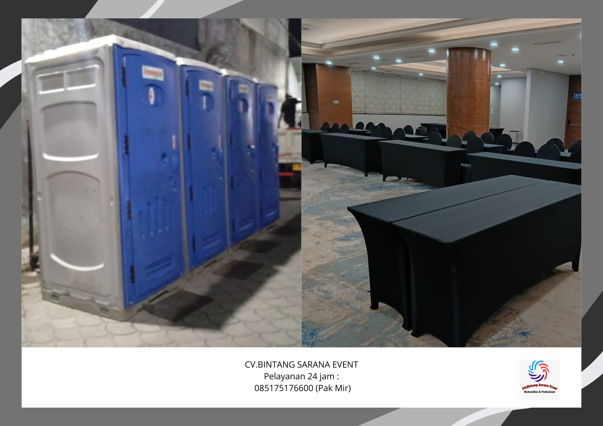 Rental Meja Ibm Plus Cover Dan Toilet Portable Bogor