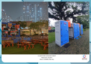 Sewa Bangku Meja taman Dan Sewa toilet Portable Depok