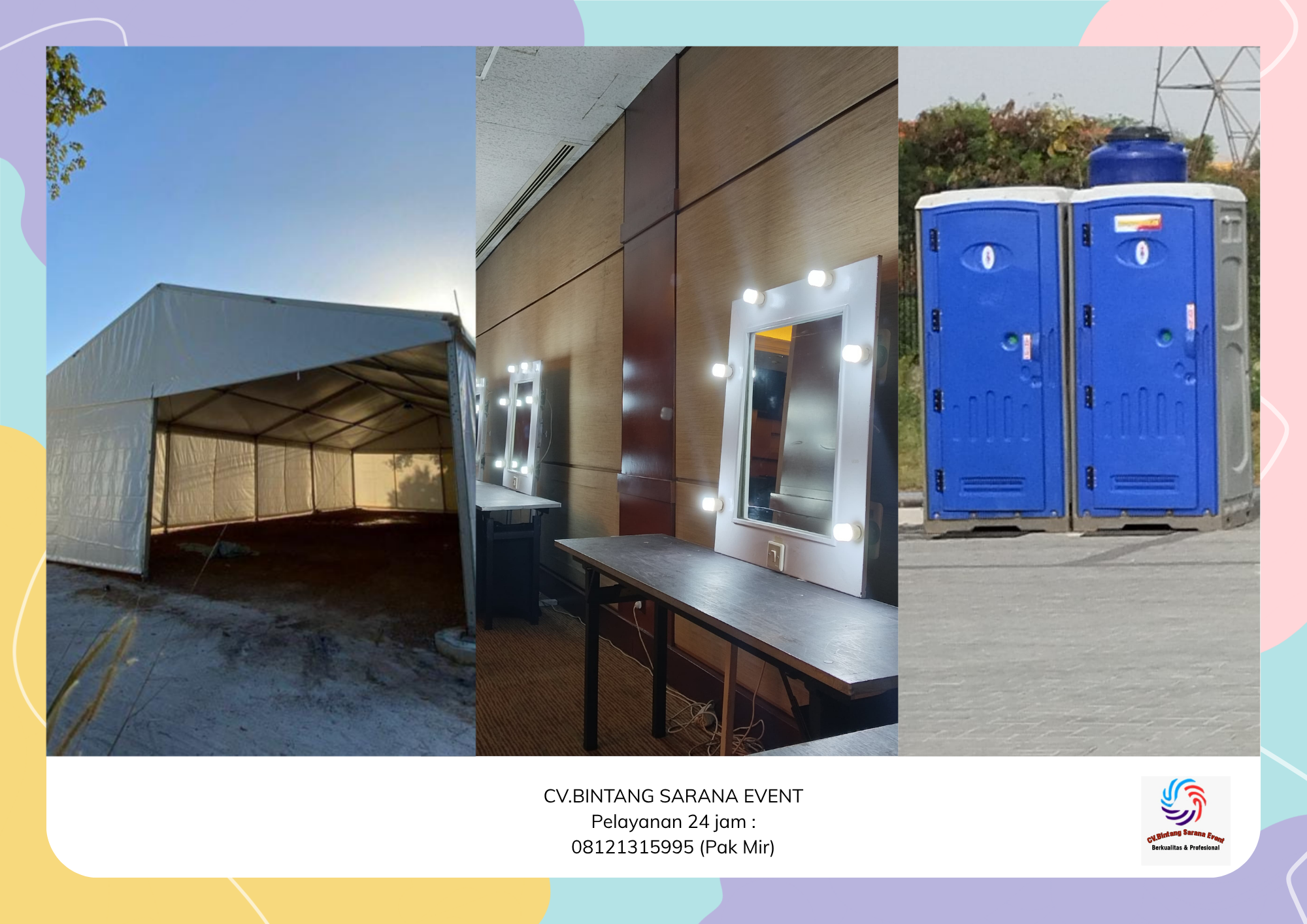 Sewa Cermin Rias Sewa tenda roder Dan Sewa Toilet portable karawang
