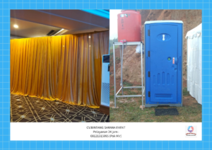 Sewa Toilet Portable Dan Sewa Tirai Filamin gold Jakarta