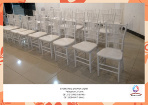 Rental Portable toilet Dan white tiffany chairs Tangerang Selatan